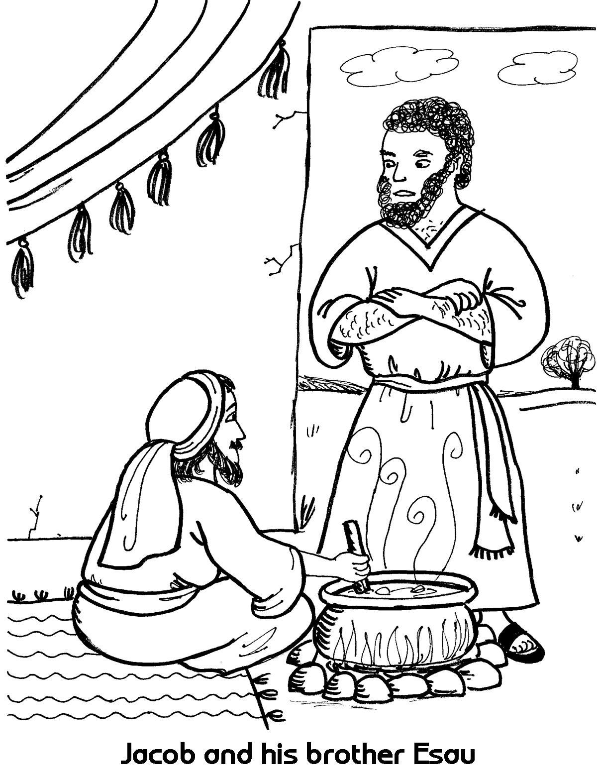 1202x1561 Awesome Jacob Meets Esau Coloring Pages Picture Of And Style