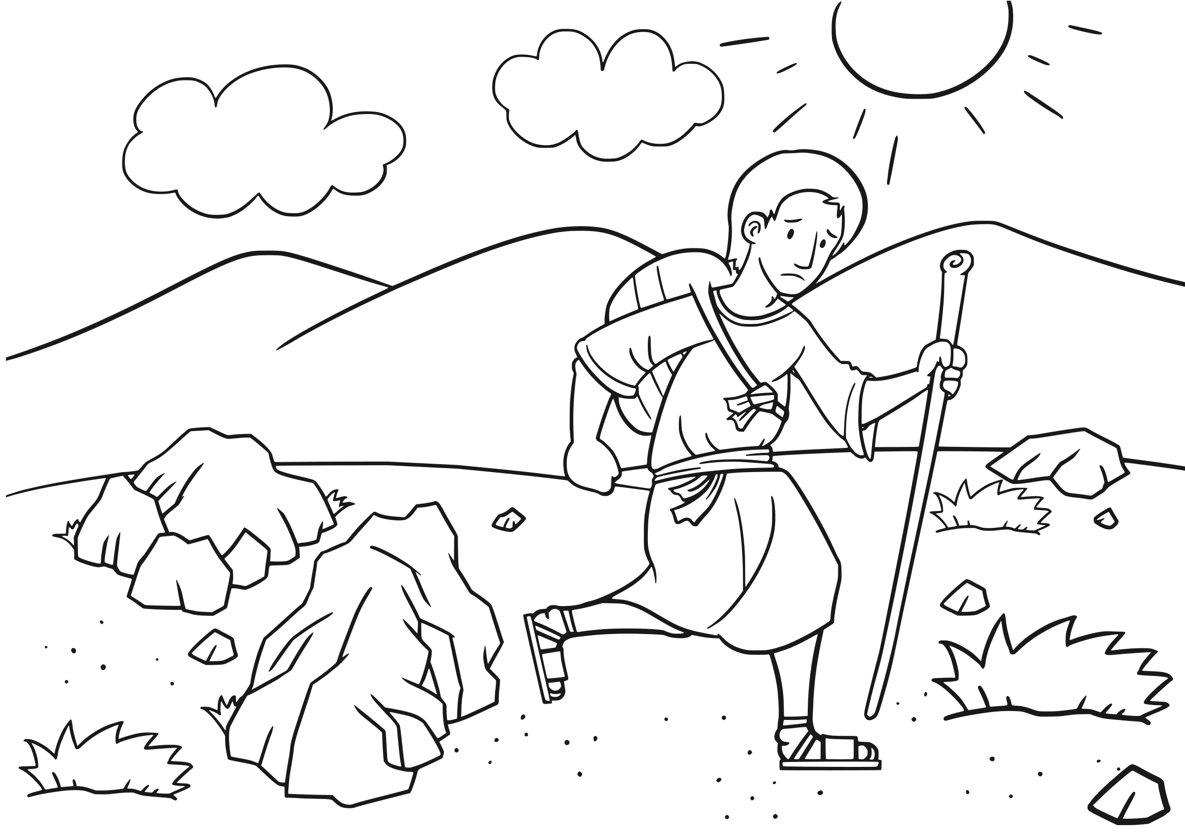 2400x1697 Bible Stories Coloring Page