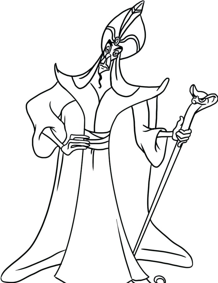 700x906 Astounding Jafar Coloring Pages Coloring Book Disney Jafar