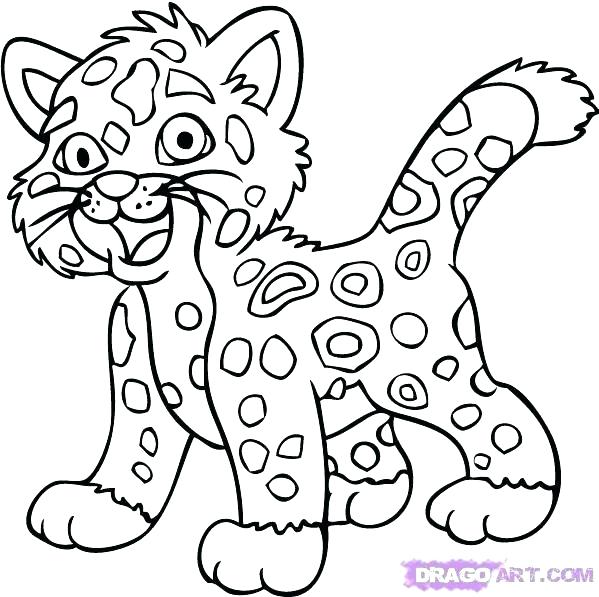 599x597 Jaguar Coloring Page Baby Jaguar Coloring Pages Drawn Cute 9 Baby