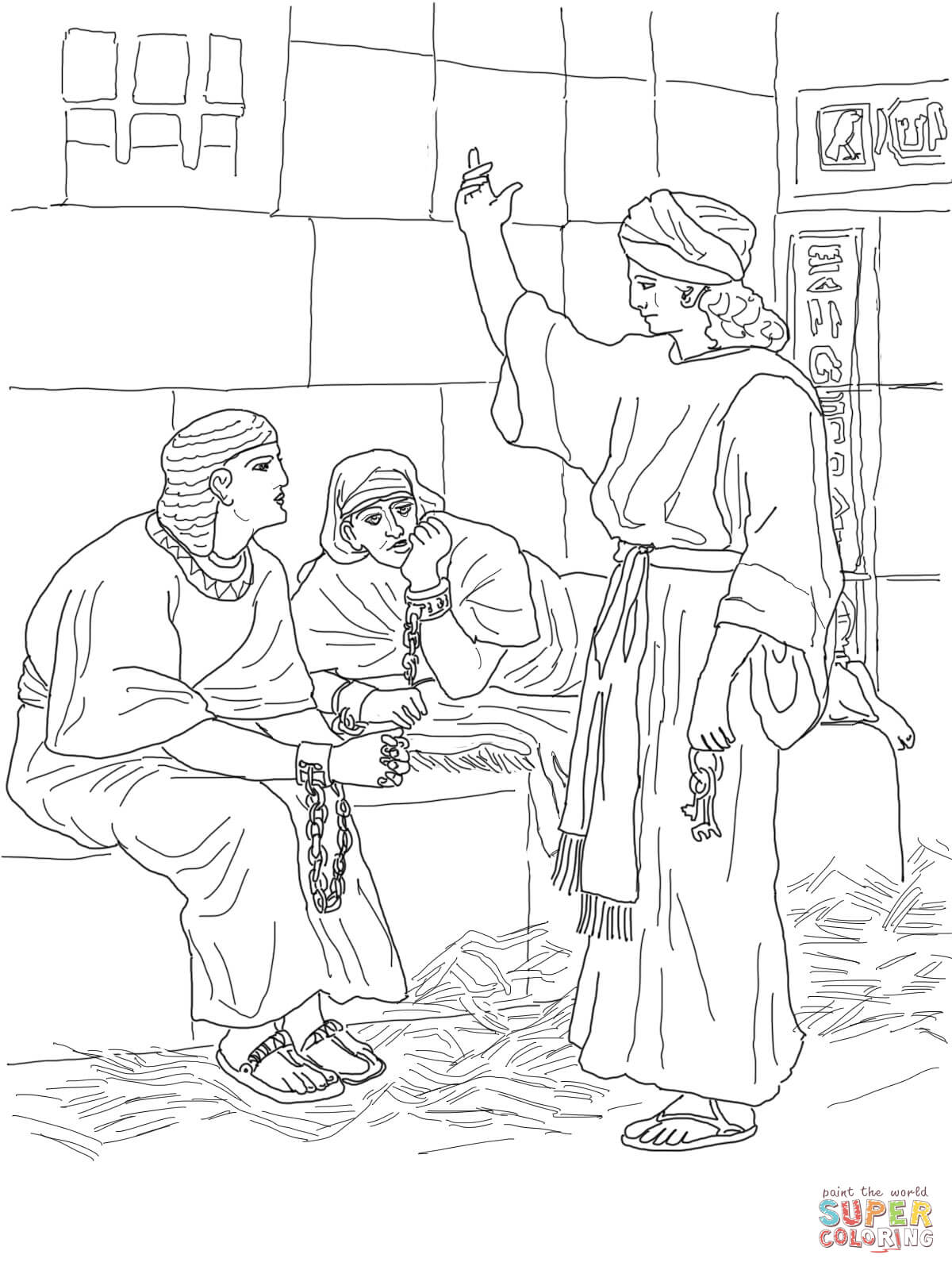1200x1600 Joseph In Jail Coloring Page 3 Joseph In Prison Coloring Page