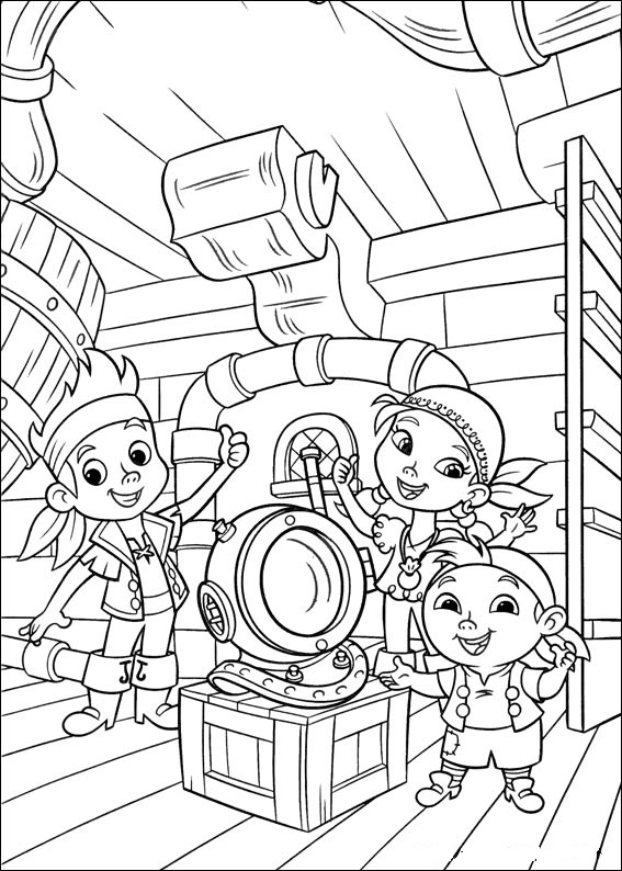 567x794 Jake And The Neverland Pirates Coloring Pages