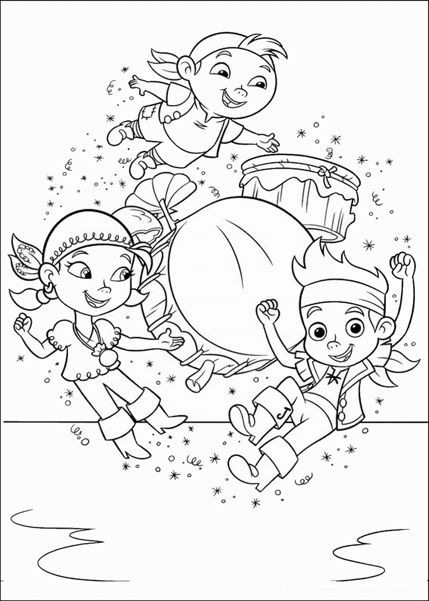 857x1200 Jake And The Neverland Pirates Coloring Pages Montenegroplaze Me