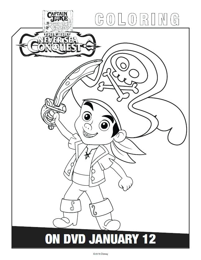 646x836 Jake Coloring Page Disney Coloring Pages Jake And The Neverland