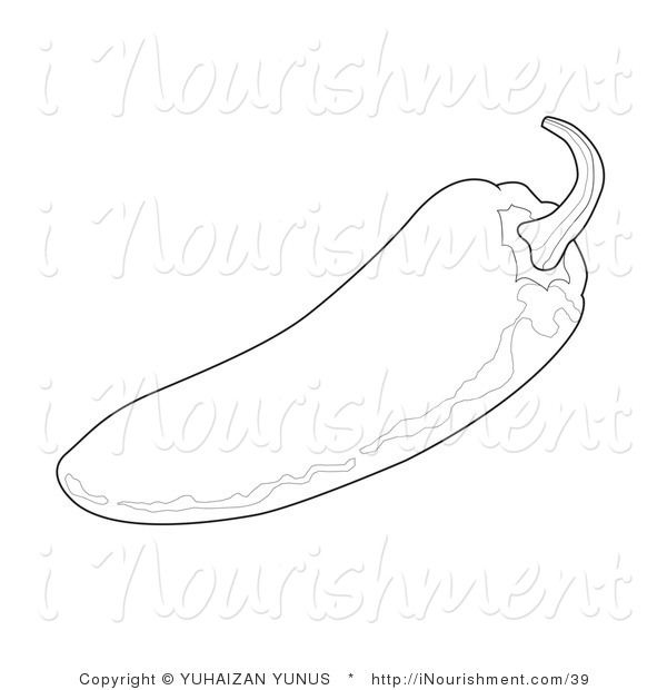 600x620 Jalapeno Coloring Page