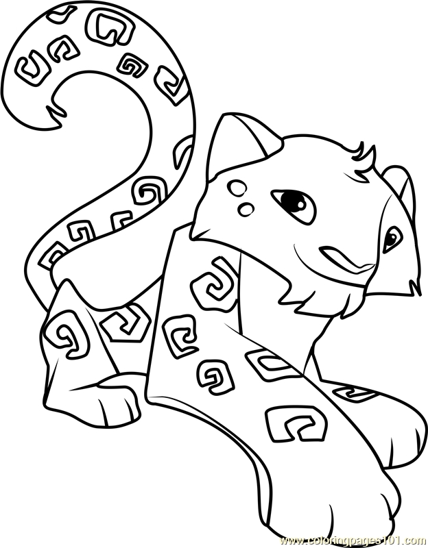 624x800 Animal Jam Coloring Pages Snow Leopard
