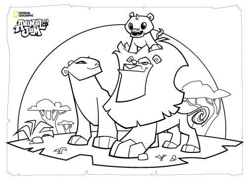 500x386 Animal Jam Coloring Sheets Lion Family