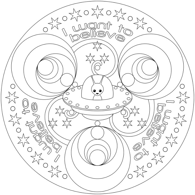650x650 Space Mandala Coloring Pages Design Mandala