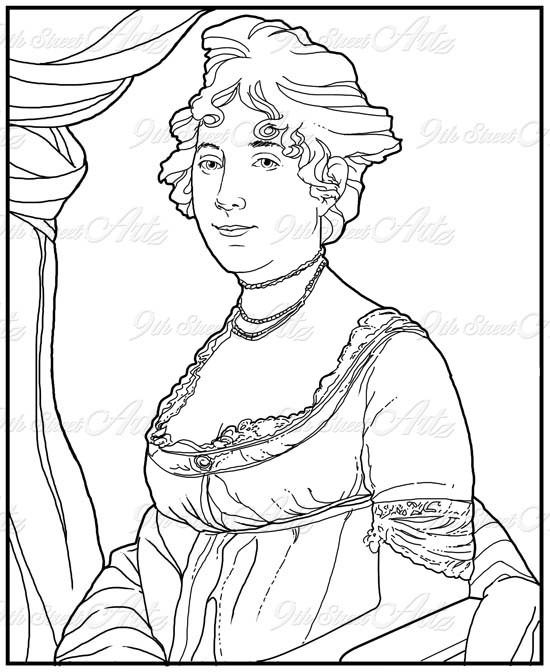 550x672 Dolley Madison Coloring Page