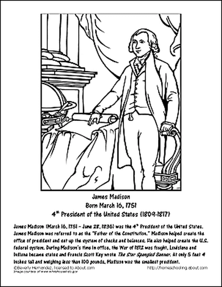 735x951 James Madison Wordsearch, Worksheets, Coloring Pages James