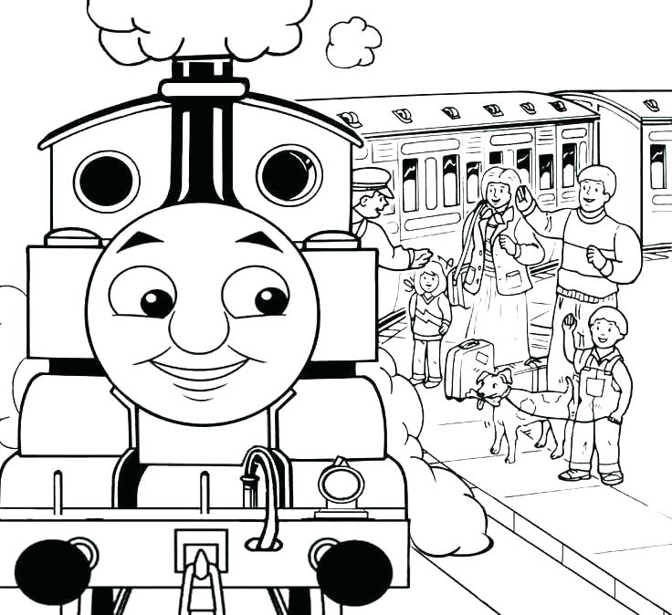 736x674 Thomas The Train Coloring Pages Friends Colouring Book Train