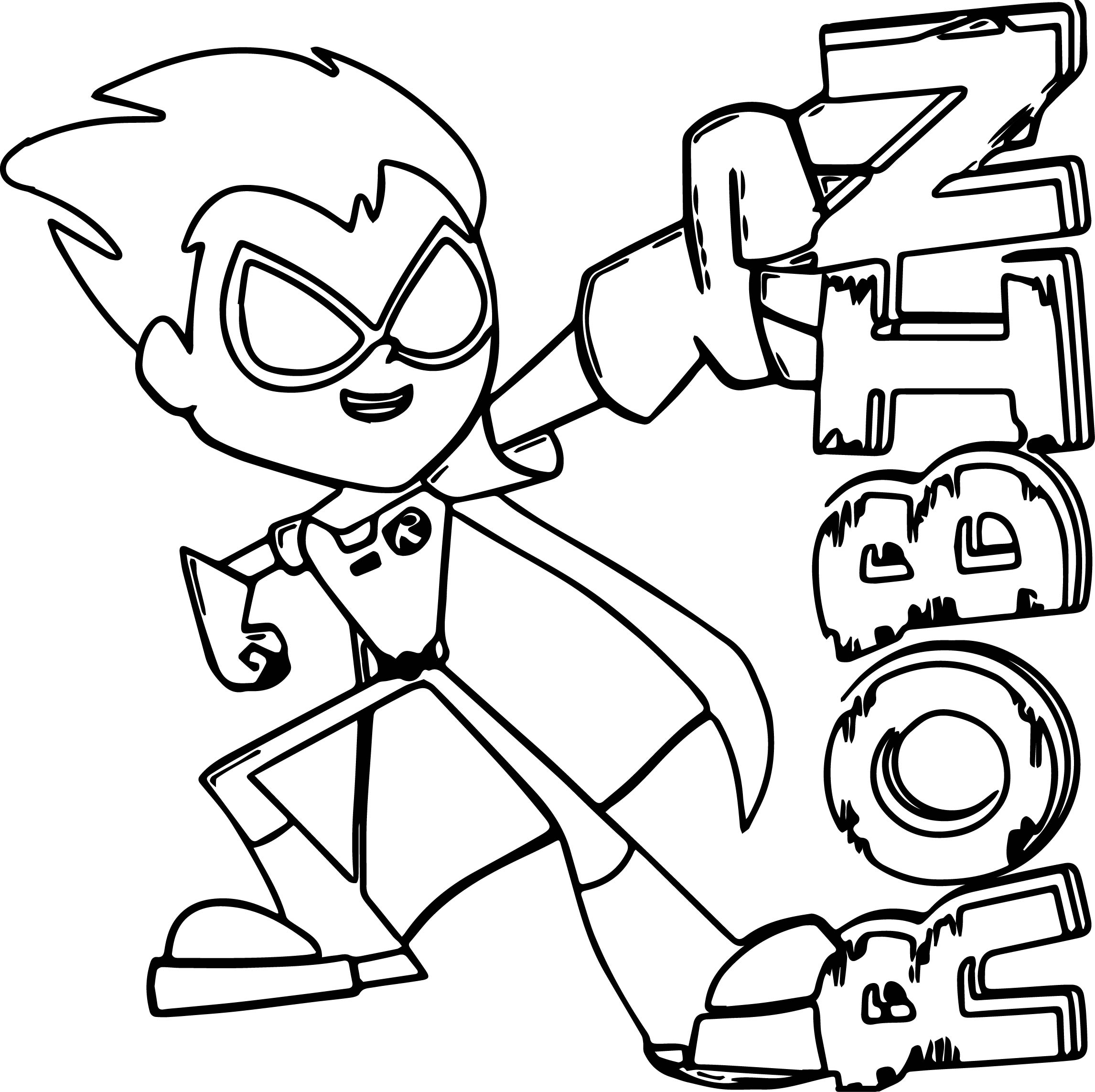 2292x2285 Teen Titans Coloring Pages Best For Kids Disney In 5