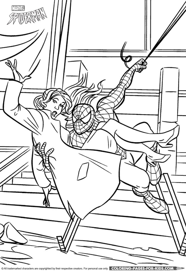 650x950 Spider Man Coloring Picture