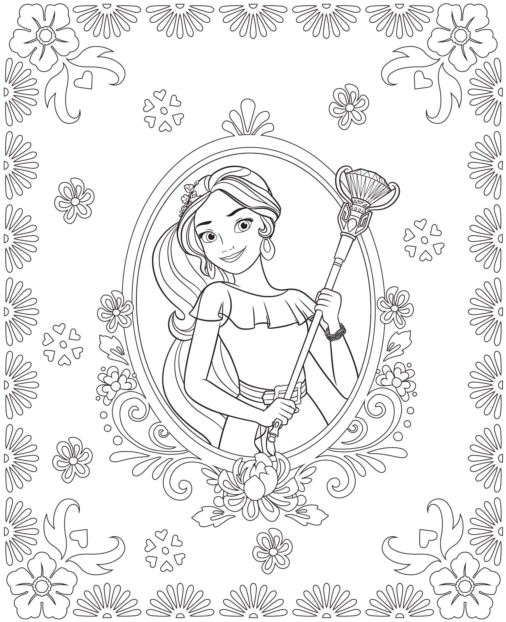2125x2610 Princess Elena Coloring Page