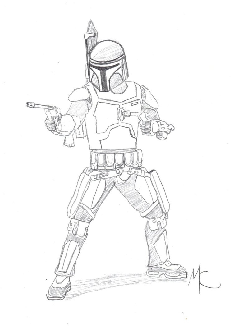 753x1062 Awesome Jango Fett Coloring Pages Free Coloring Pages Download