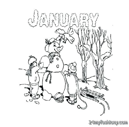 500x491 January Coloring Pages