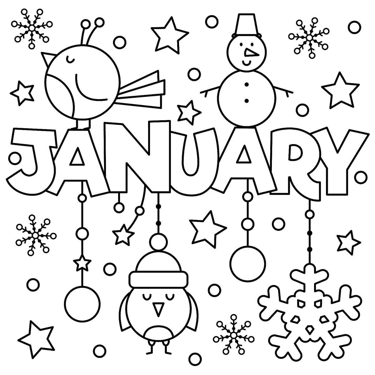 1200x1200 Destiny January Coloring Pages January Coloring Page Free January