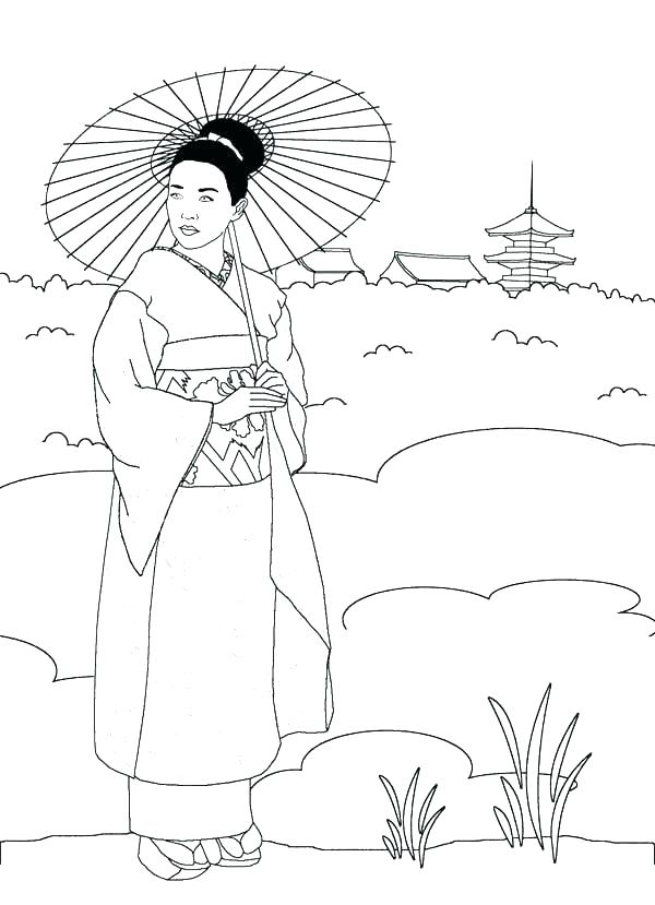 600x829 Japan Coloring Pages