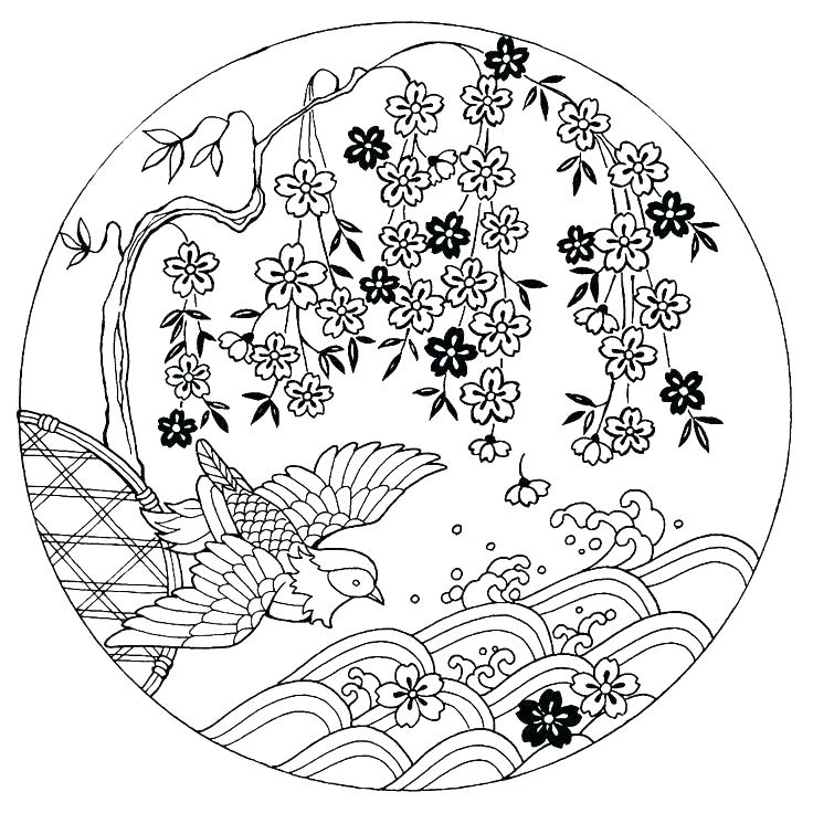 736x736 Japan Coloring Page