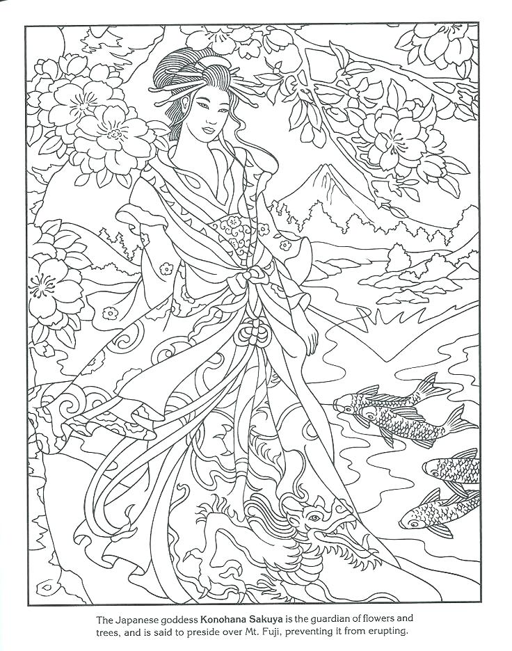 736x936 Japanese Coloring Pages Japan Coloring Pages For Adults Geisha
