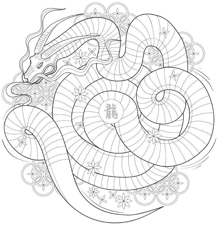717x744 Japanese Coloring Books For Adults