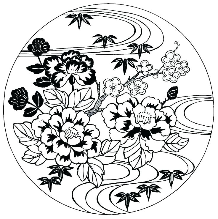 736x737 Japanese Coloring Pages Hand Japanese Dragon Coloring Sheets