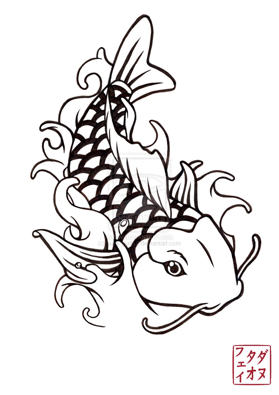 900x1273 Japanese Style Fish Dart Flight New Coloring Sheets