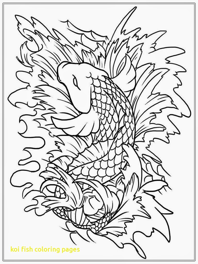 768x1024 Print Coloring Image Japanese Board And Adult Koi Fish Pages