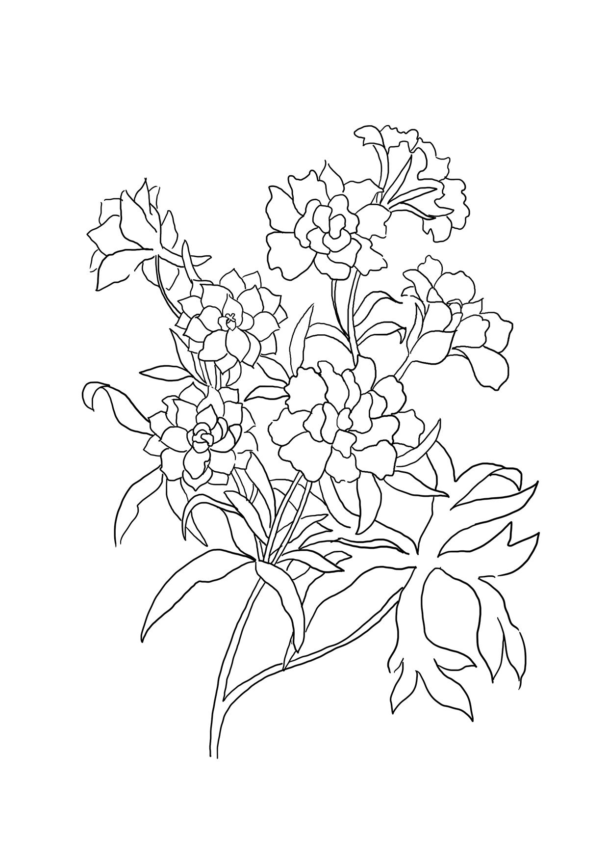 1240x1754 Inspiring Japanese Flower Coloring Pages Wonderfulcherry Blossom