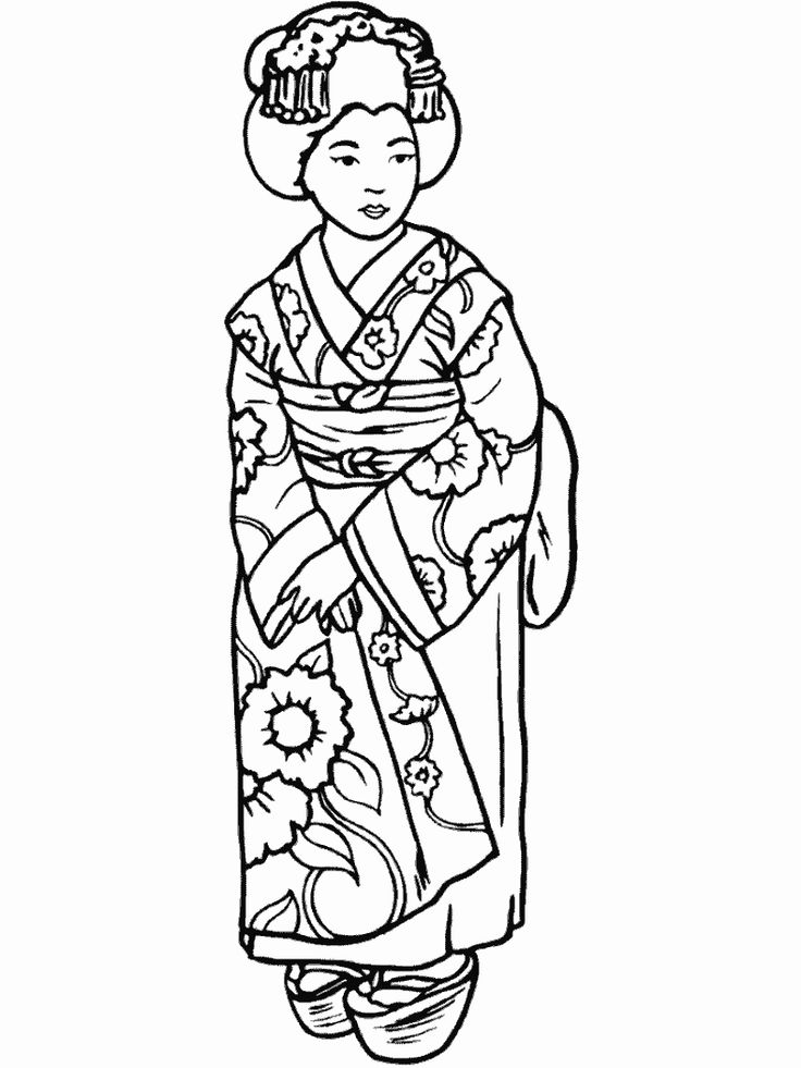736x981 18 Best Geisha Embroideryjapan Images On Coloring