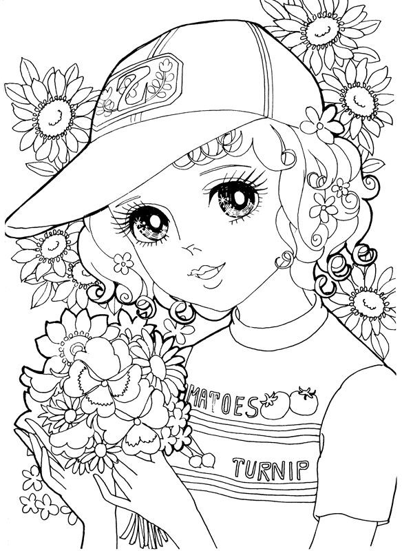 584x800 Kawaii Girls Coloring Pages Luxury Japanese Shoujo Coloring Book 2