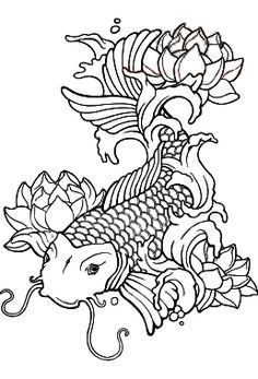 236x347 Free Koi Fish Coloring Pages In Koi Fish Coloring Pages