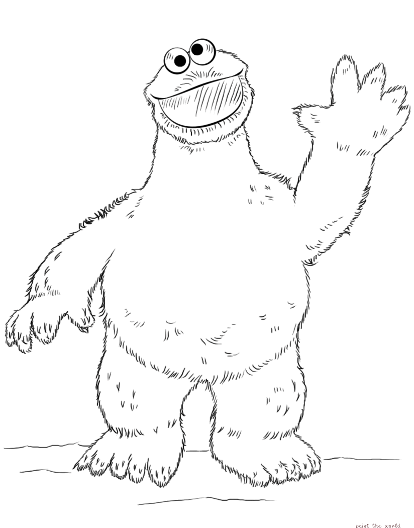 824x1050 Alert Famous Coloring Pages Elmo Cookie Monster Jar