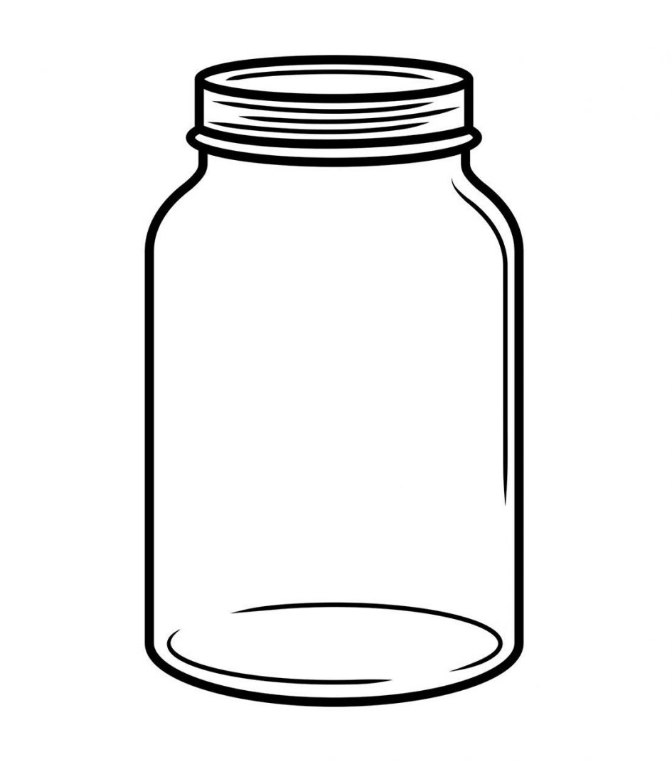 945x1071 Mason Jar Coloring Page