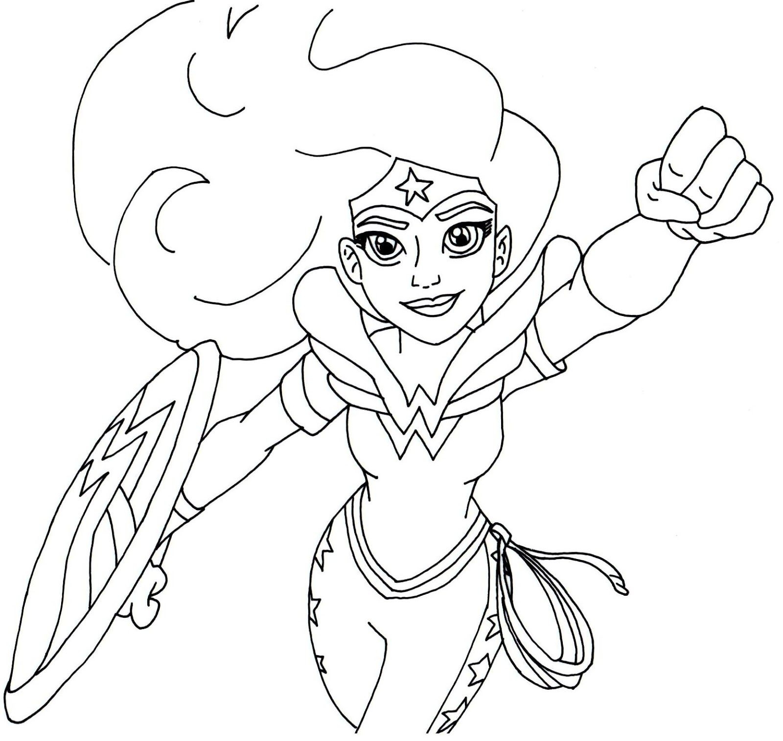 1600x1515 Awesome Free Printable Super Hero High Coloring Page For Wonder