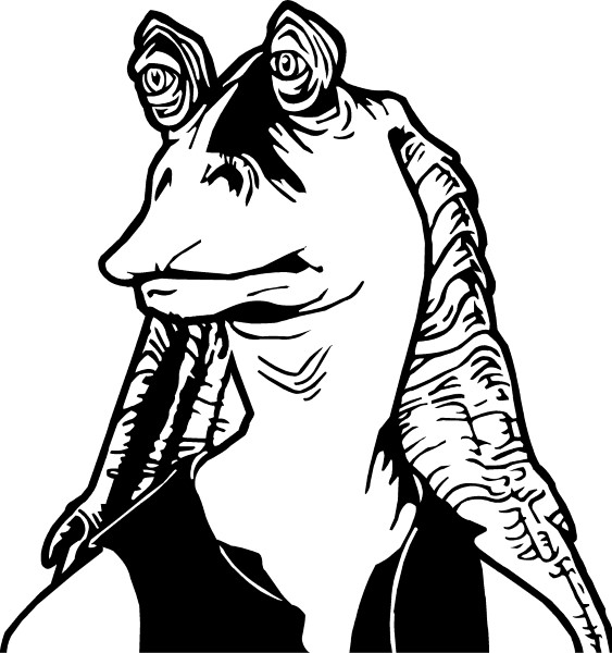 563x600 Jar Jar Binks Decal Sticker 01