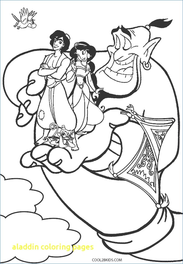 607x876 Princess Jasmine And Aladdin Fly With Magic Carpet Disney Coloring
