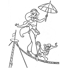 230x230 Top 10 Free Printable Princess Jasmine Coloring Pages Online