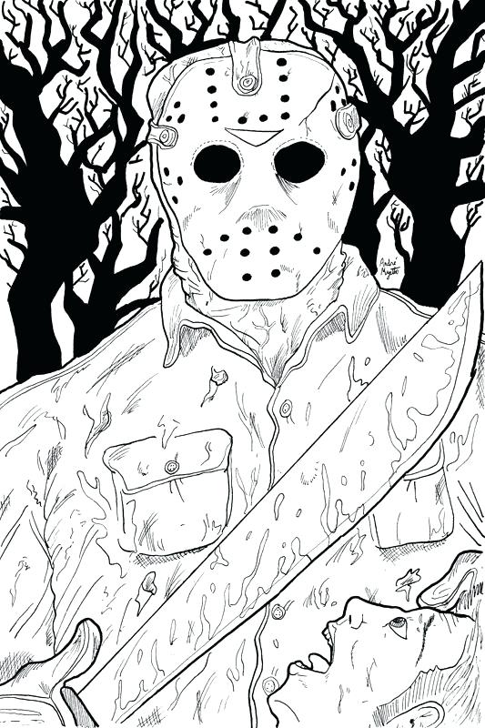 533x800 Jason Coloring Pages Doll Coloring Pages Horror Vs Jason Mask