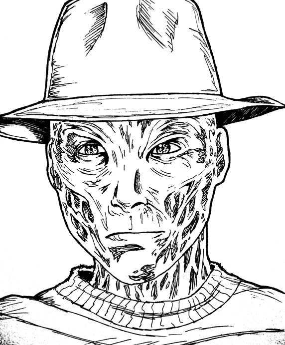 572x691 26 Freddy Vs Jason Coloring Pages, Printable Coloring Pages