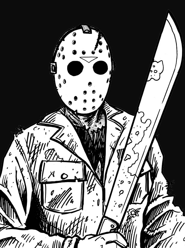 644x864 Friday The 13th Jason Coloring Pages Printable