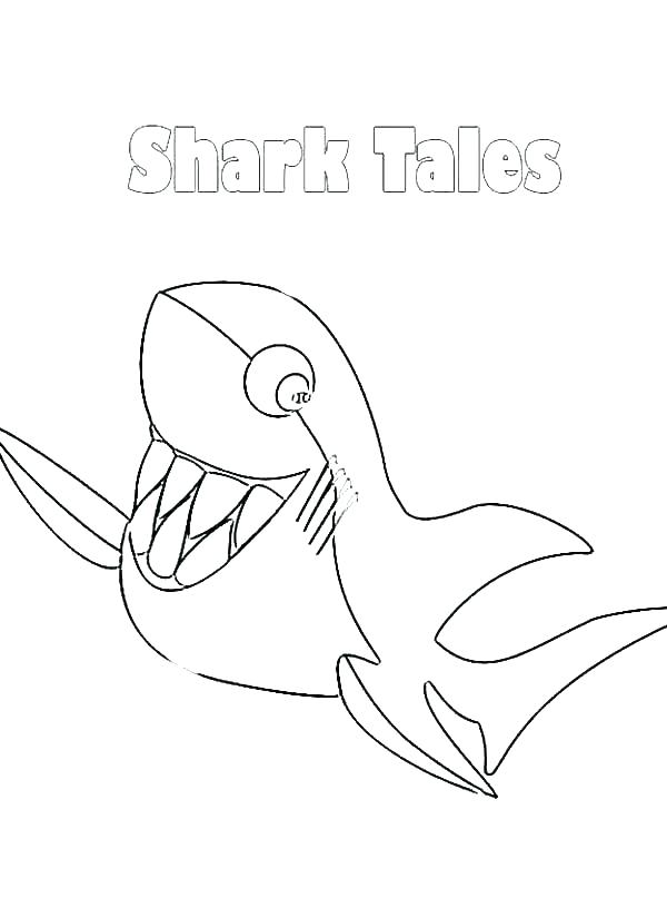 600x825 Shark Tale Coloring Pages Great White Shark Coloring Pages