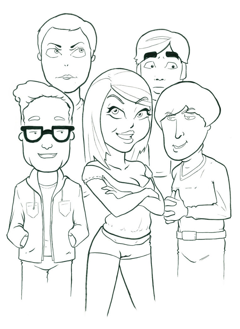 763x1047 Big Bang Theory Lines By ~danno84a Printable Artcoloring Pages