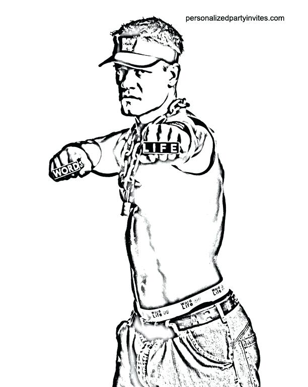 612x769 Wwe Coloring Pages Of John Cena Professional