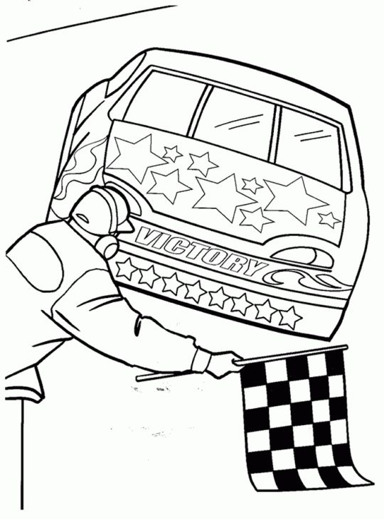 540x730 Nascar Car Finish At 1st Position Coloring Page Sports Coloring
