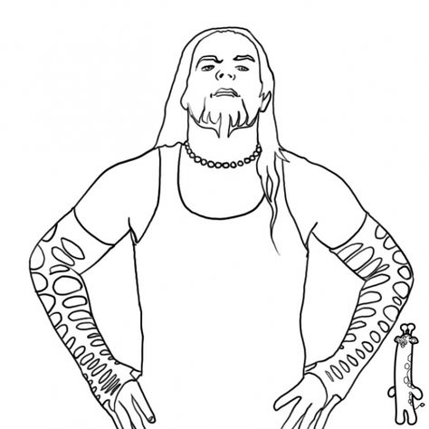 474x474 Realistic Jeff Hardy Sketch Printable To Color Famous People