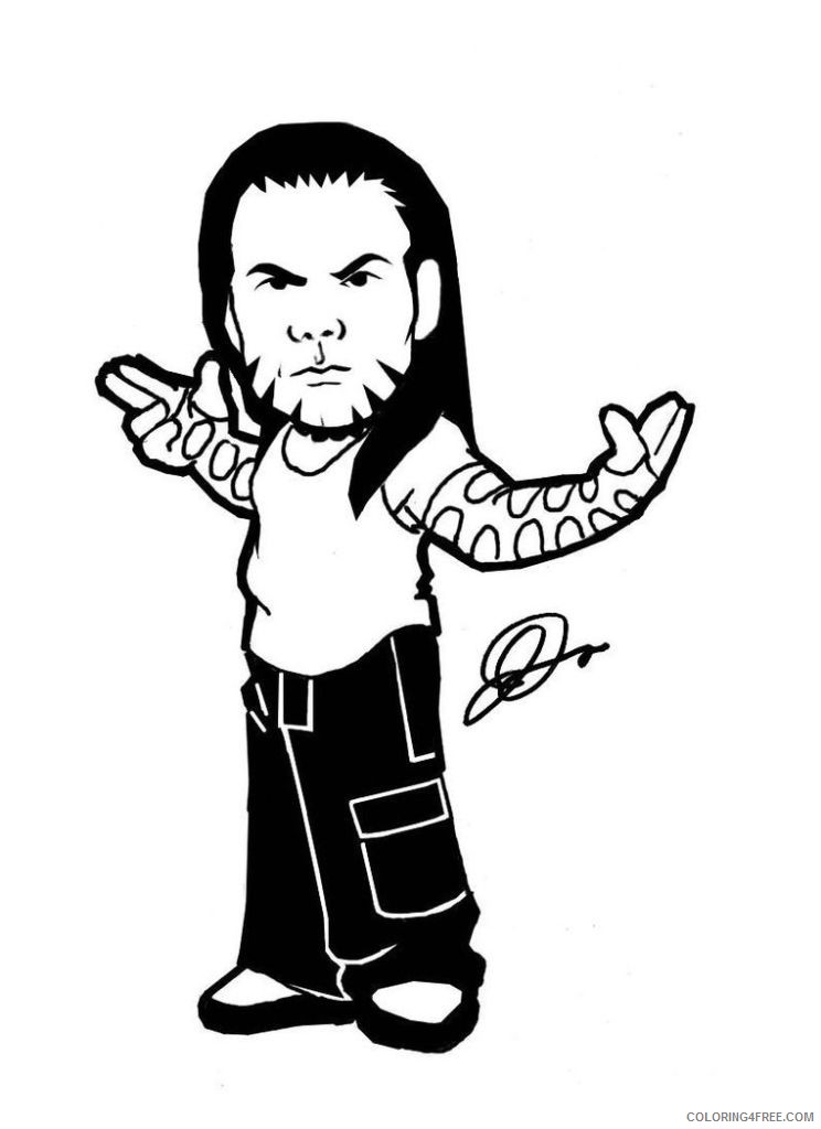 744x1024 Wwe Jeff Hardy Coloring Pages For Kids Coloring4free