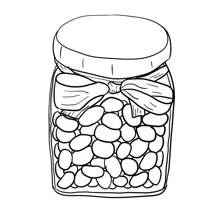 Jelly Bean Coloring Page