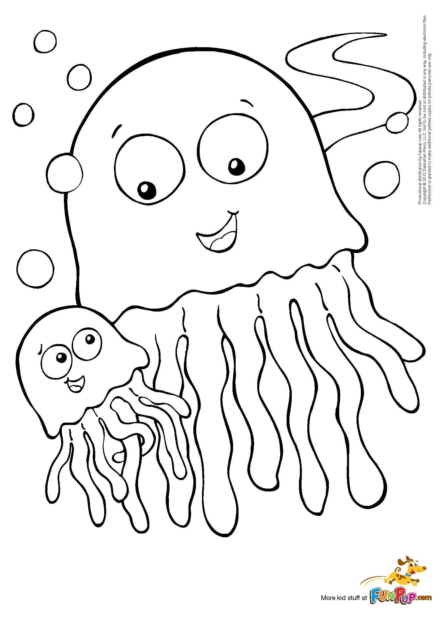 1550x2150 Special Cute Jellyfish Coloring Pages 11 For Jellyfish Coloring