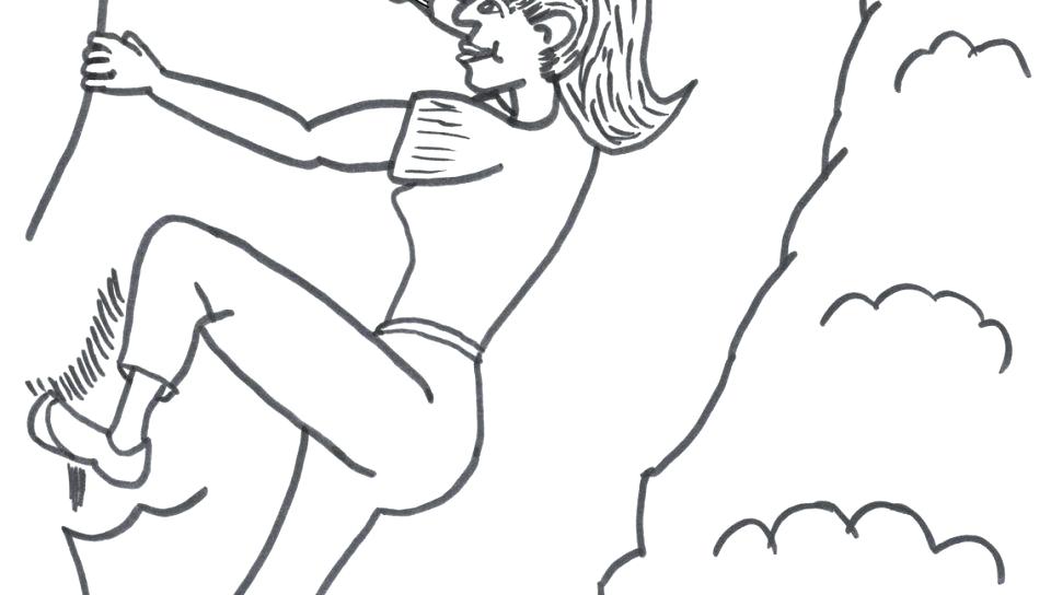960x544 Jem Coloring Pages Climbing Coloring Page Vector Of Cartoon